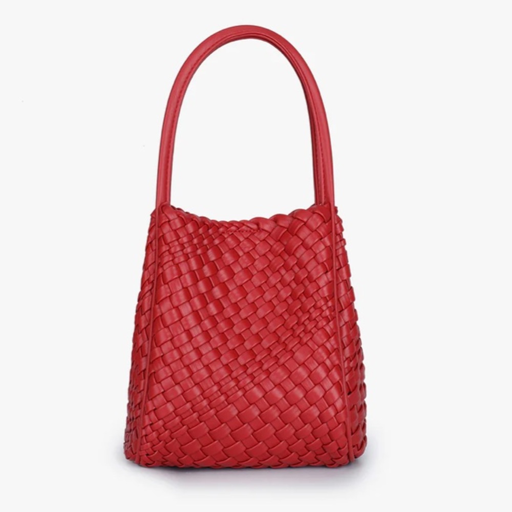 Anthropology mini woven hollace bag